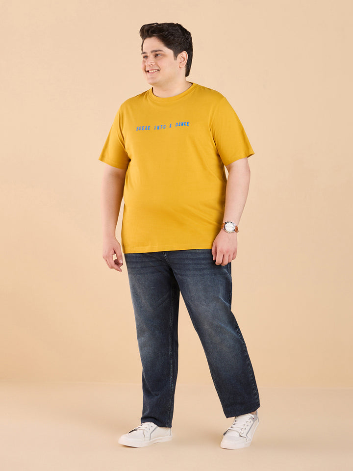 PLUS SIZE STRUCTURE KNIT GRAPHIC T-SHIRT FOR MEN | XL-7XL