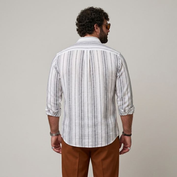 PLUS SIZE MEN’S STRIPE SHIRT | XL-7XL