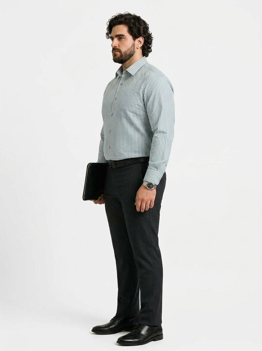 PLUS SIZE STRIPE GIZA SHIRT FOR MEN | XL-7XL