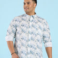 Plus Size Tropic Whisper Print Breezy Shirt | XL-7XL