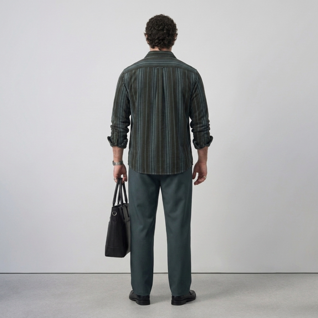 PLUS SIZE MEN’S STRIPE SHIRT | XL-7XL