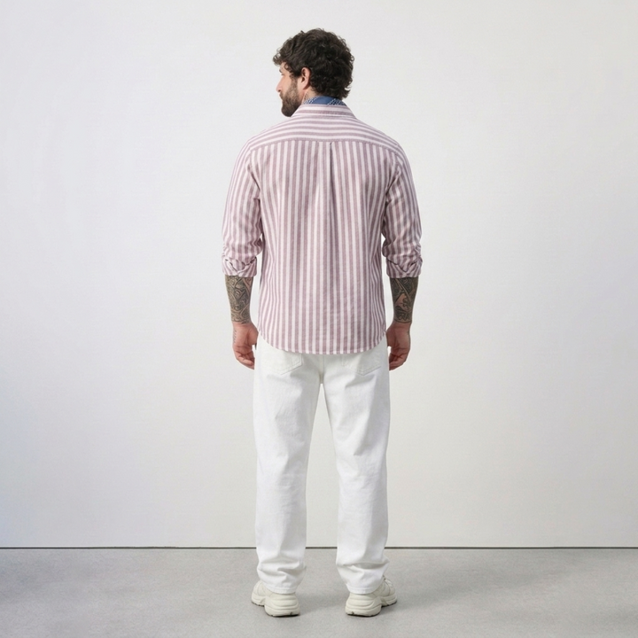 PLUS SIZE MEN’S STRIPE SHIRT | XL-7XL