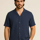 PLUS SIZE LOUNGE SEERSUCKER STRETCH HALF SLEEVE SHIRT FOR MEN | XL-7XL