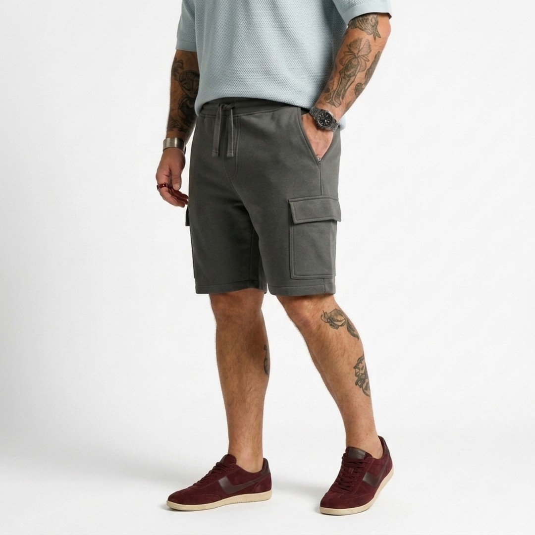 PLUS SIZE MEN’S KNIT CARGO LOUNGE SHORT | XL-7XL
