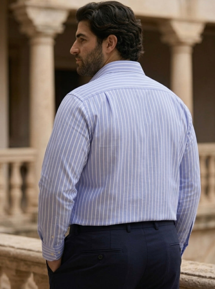 PLUS SIZE MEN STRIPE SHIRT| XL-7XL