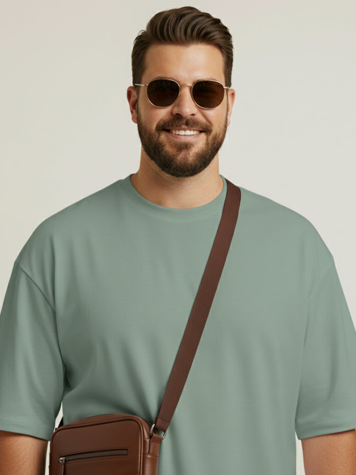 PLUS SIZE RED LABEL COTTON LYCRA LOOSE FIT T-SHIRT FOR MEN | XL-7XL