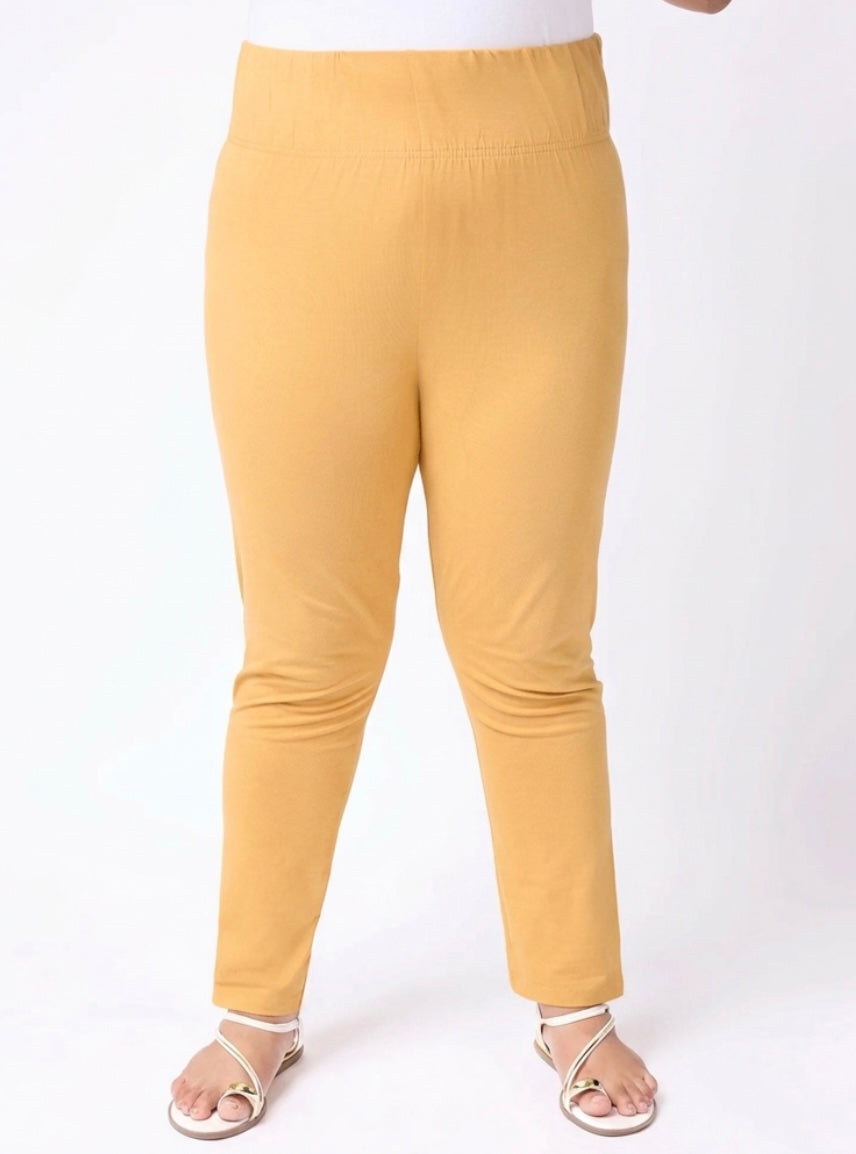 PLUS SIZE SOLID KNIT STRETCH LEGGINGS | XL-7XL