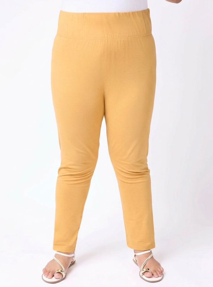 PLUS SIZE SOLID KNIT STRETCH LEGGINGS | XL-7XL