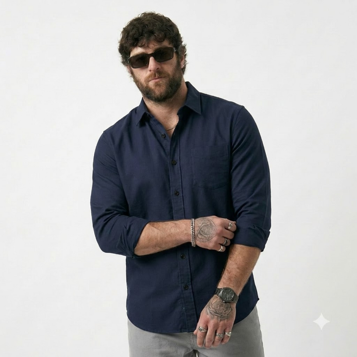 PLUS SIZE SOLID OXFORD SHIRT FOR MEN | XL-7XL