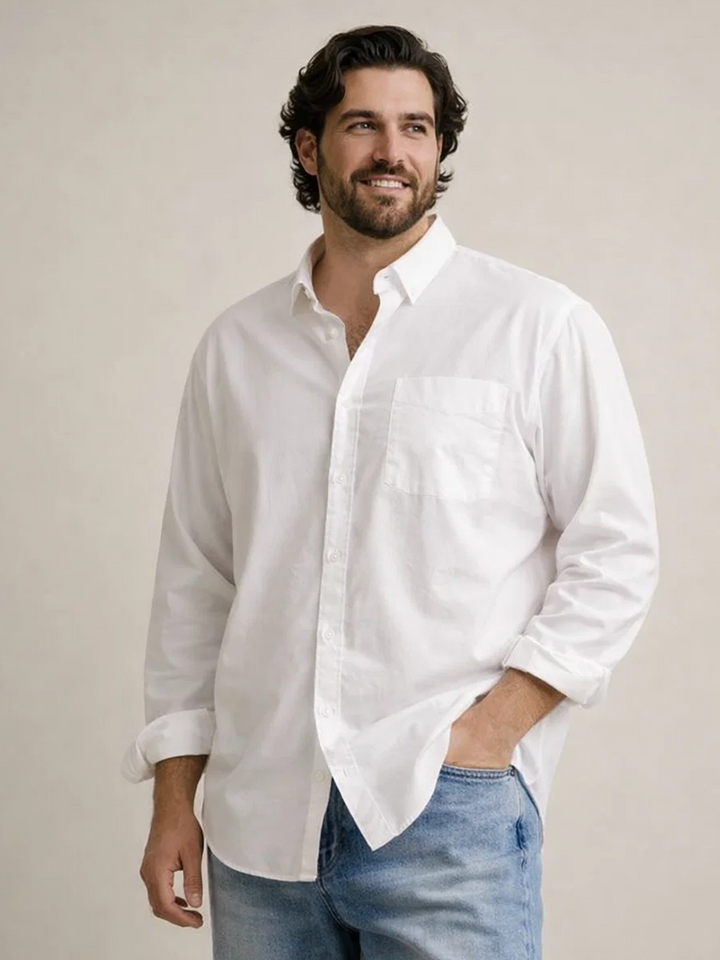 PLUS SIZE SOLID OXFORD SHIRT FOR MEN | XL-7XL