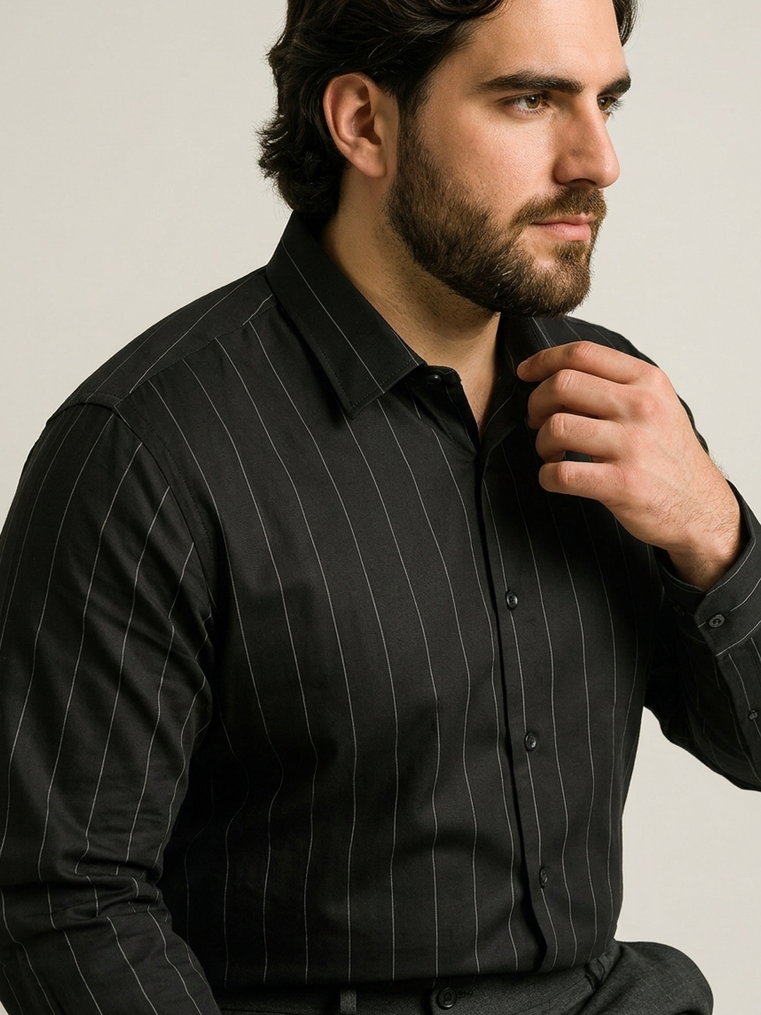PLUS SIZE MEN STRIPE -SHIRT| XL-7XL