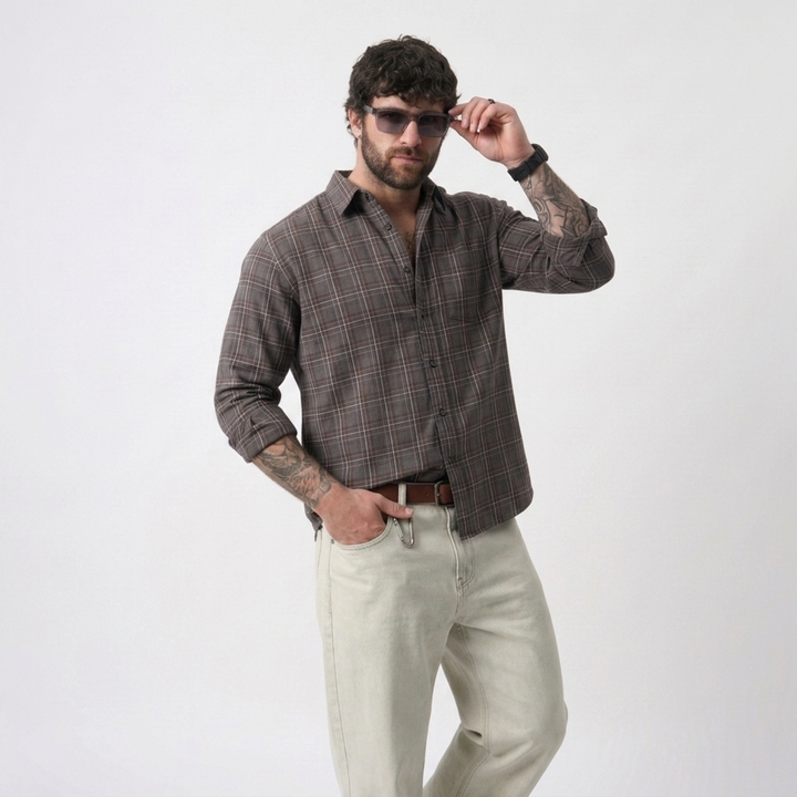 PLUS SIZE MEN’S CHECK SHIRT | XL-7XL