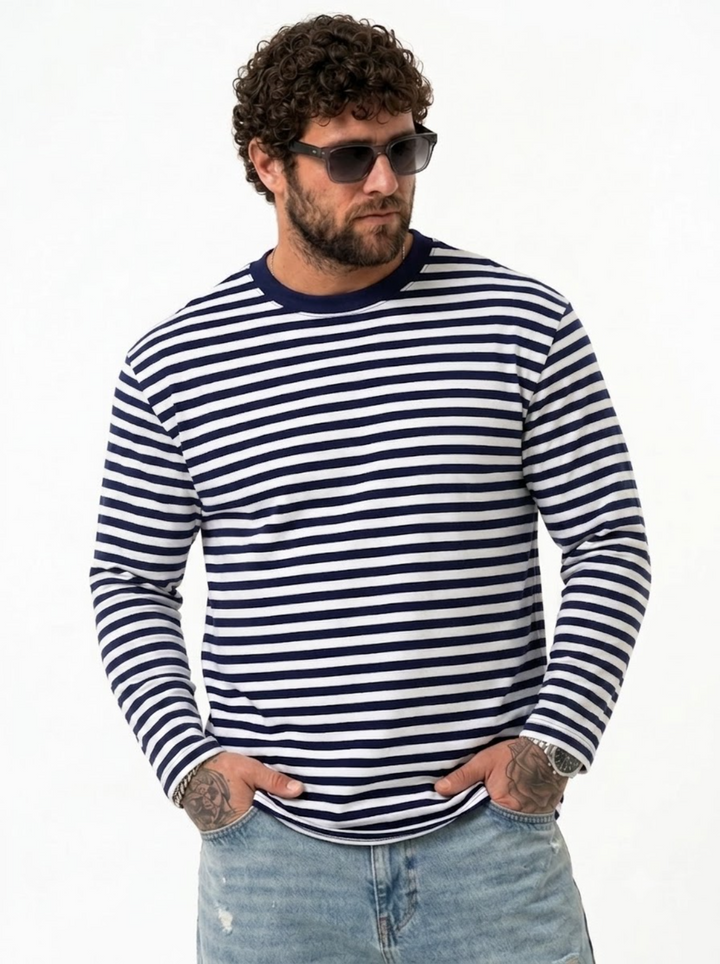 PLUS SIZE MEN STRIPER T-SHIRT | XL-7XL