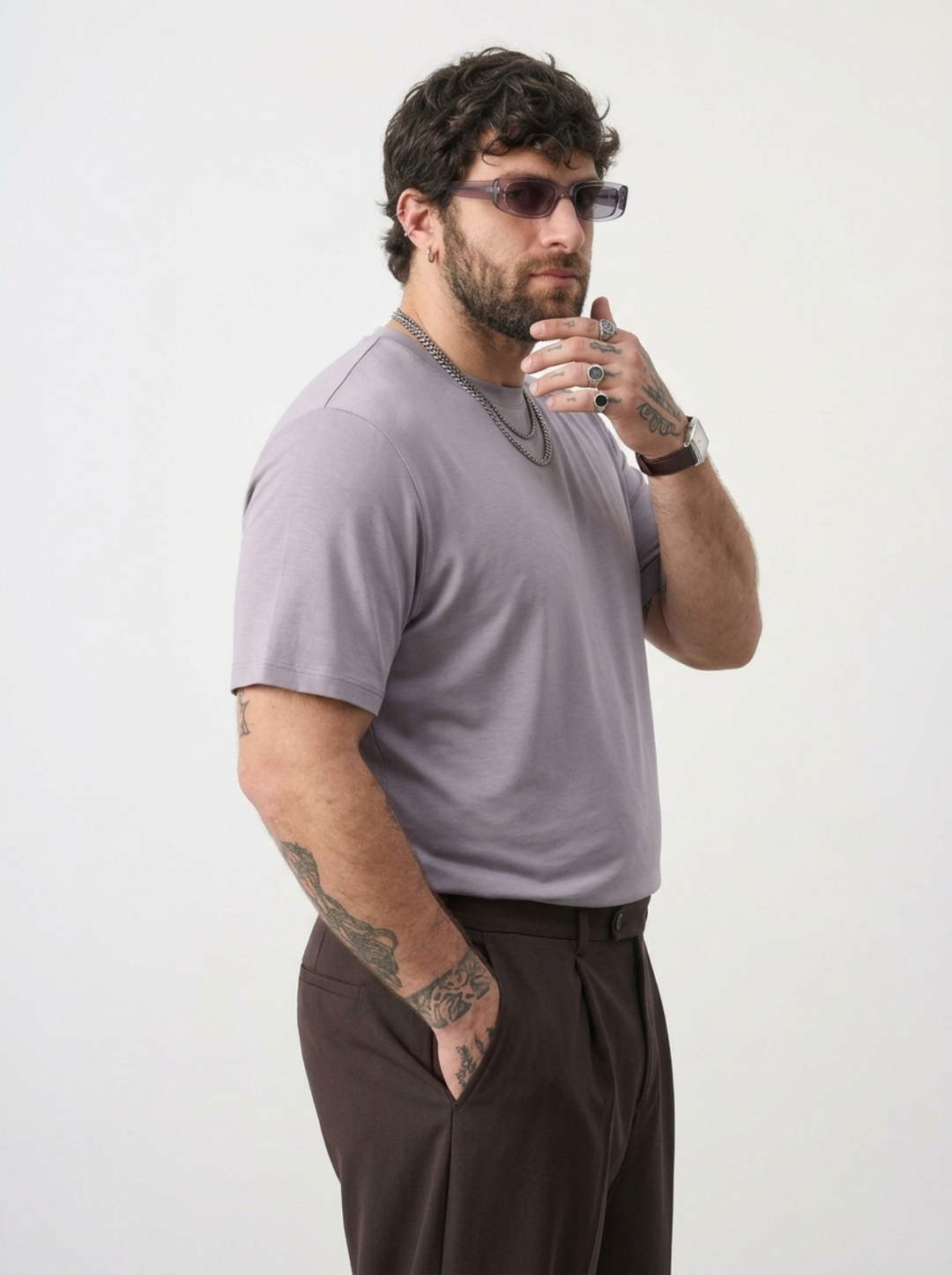 PLUS SIZE BAMBOO COTTON LYCRA T-SHIRT FOR MEN | XL-7XL