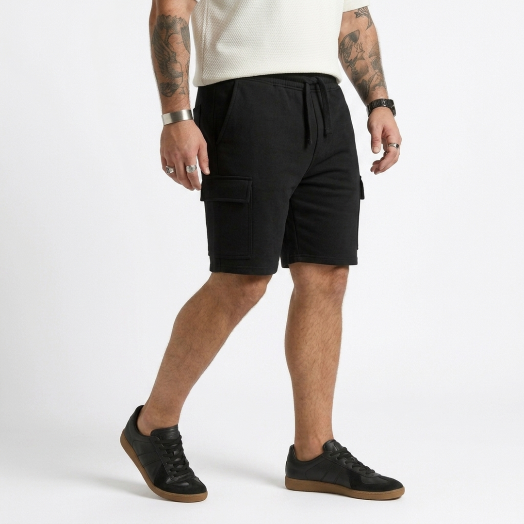 PLUS SIZE MEN’S KNIT CARGO LOUNGE SHORT | XL-7XL