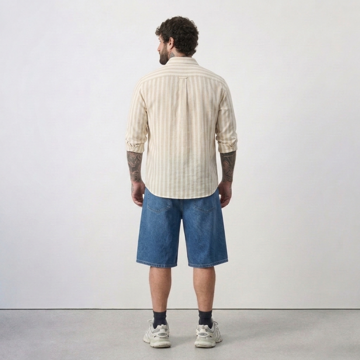 PLUS SIZE MEN’S STRIPE SHIRT | XL-7XL