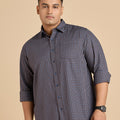 Plus Size Timeless Vintage Gingham Melange Shirt | XL-7XL