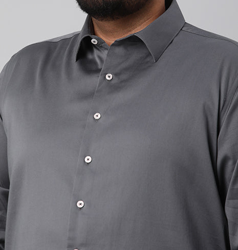 Move In Style Solid Satin Shirt