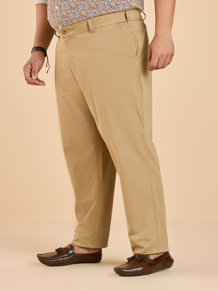 Structure Print Auto Adjust Waist Stretch Chino