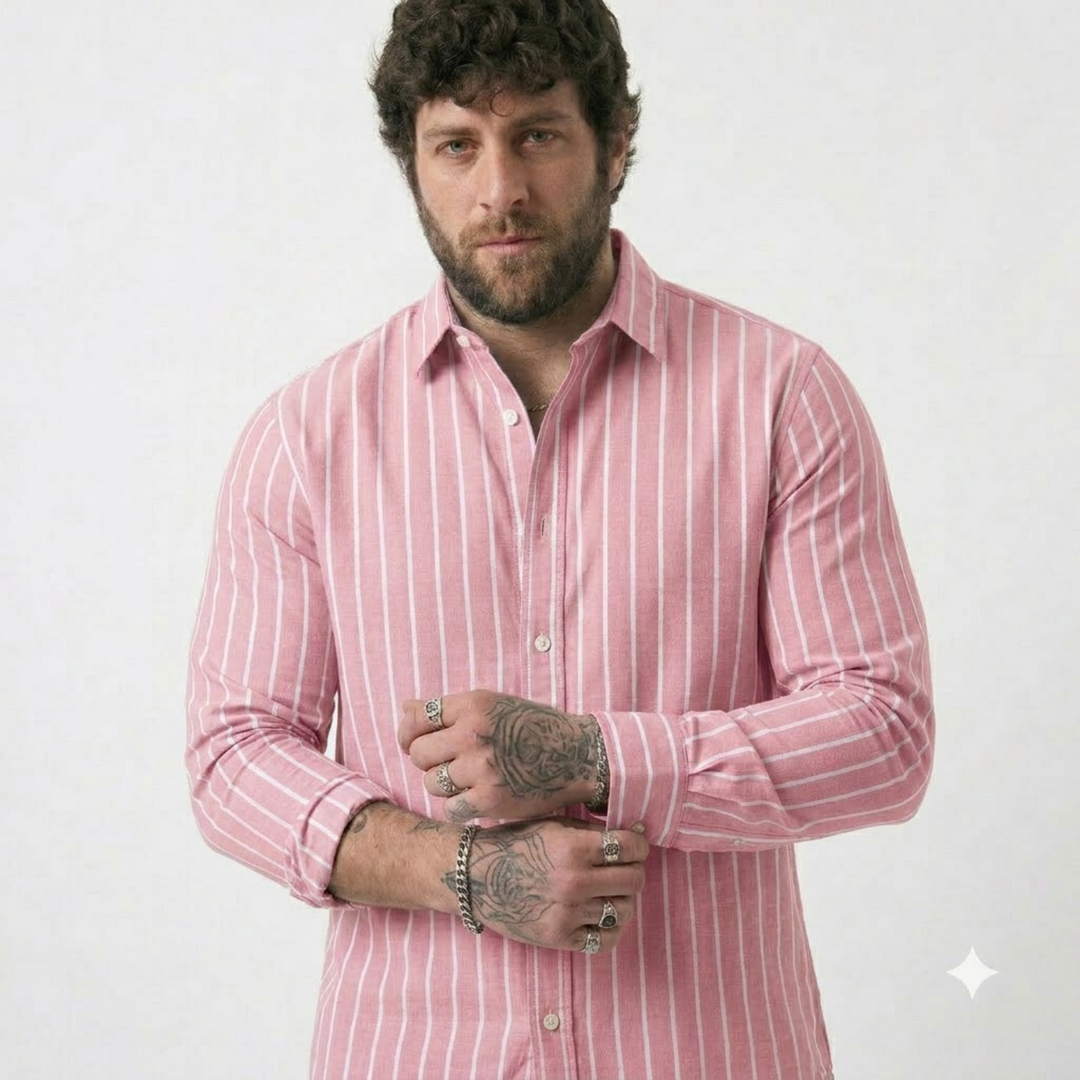PLUS SIZE STRIPE SHIRT FOR MEN | XL-7XL