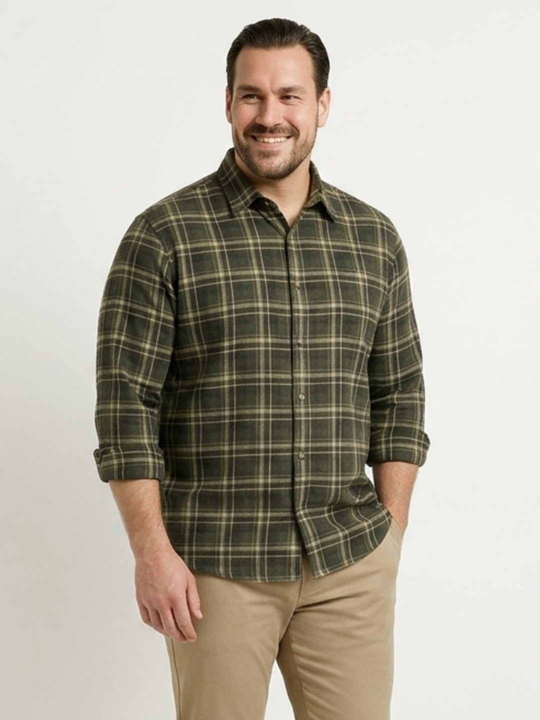 PLUS SIZE MEN CHECK SHIRT| XL-7XL