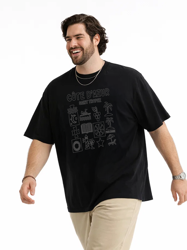 PLUS SIZE GRAPHIC T-SHIRT FOR MEN | XL-7XL