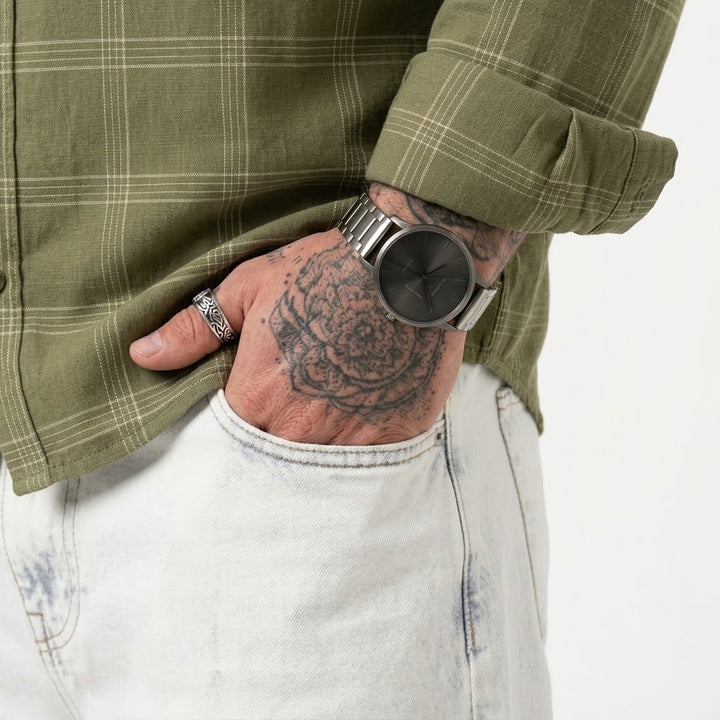 PLUS SIZE LINEN CHECK SHIRT FOR MEN | XL-7XL