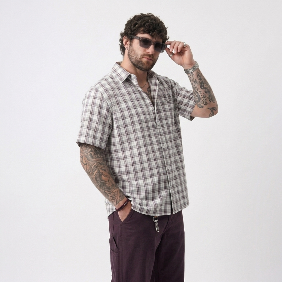 PLUS SIZE MEN’S CHECK SHIRT | XL-7XL