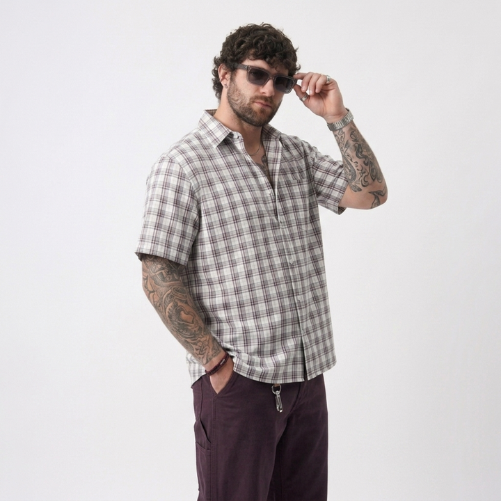PLUS SIZE MEN’S CHECK SHIRT | XL-7XL