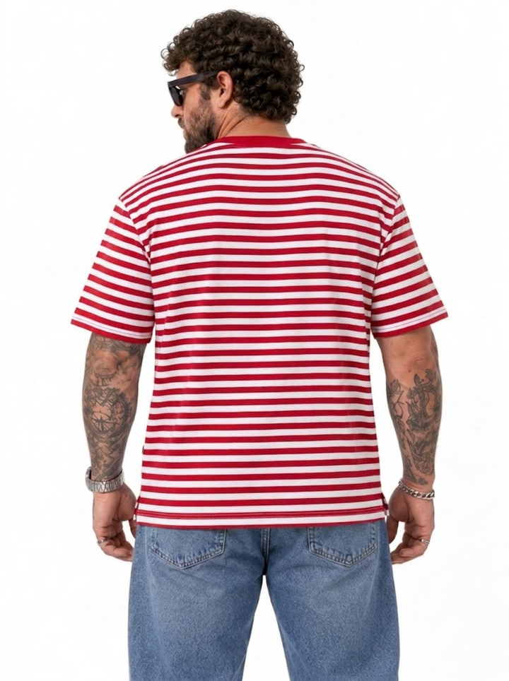 PLUS SIZE MEN STRIPER T-SHIRT | XL-7XL