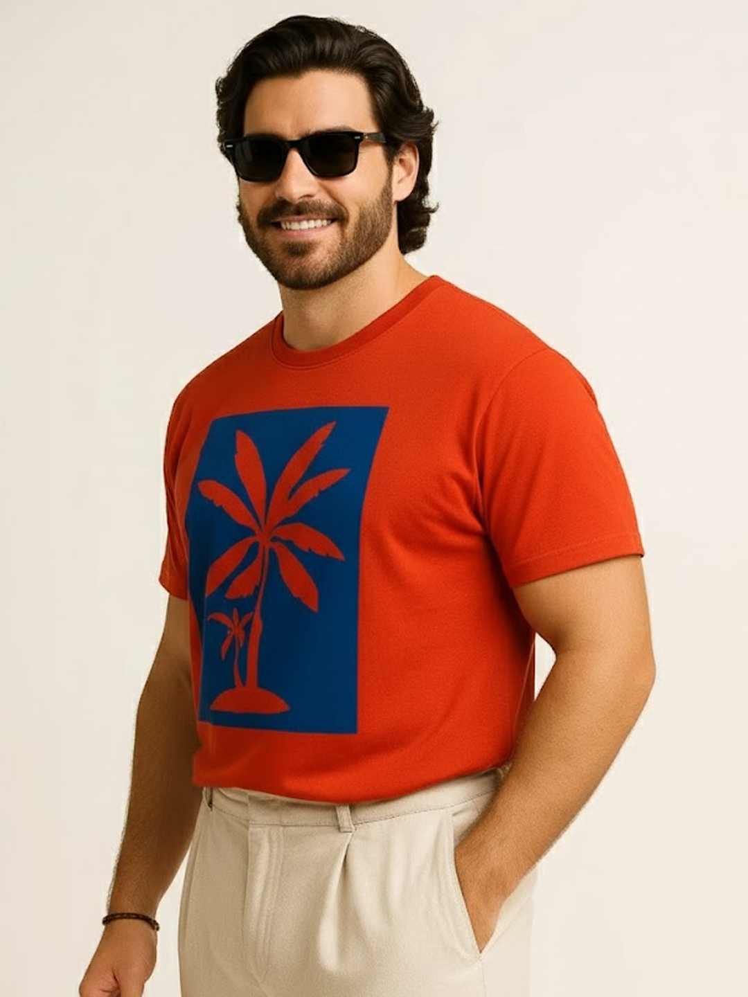 PLUS SIZE SAINT TROPEZ HOLIDAY T-SHIRT FOR MEN | XL-7XL