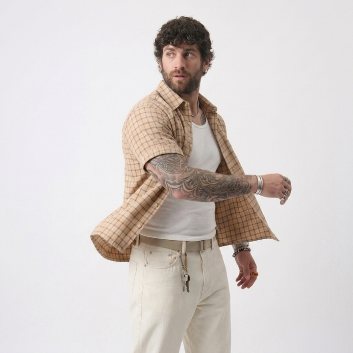 PLUS SIZE MEN’S CHECK SHIRT | XL-7XL