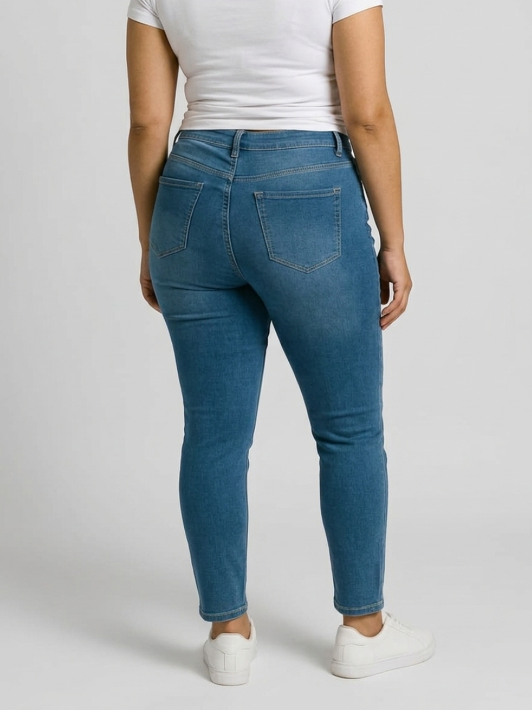 Medium Wash Stretch Jeans | XL-7XL