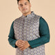 Plus Size Jacquard Bandgala Waistcoat | XL-7XL