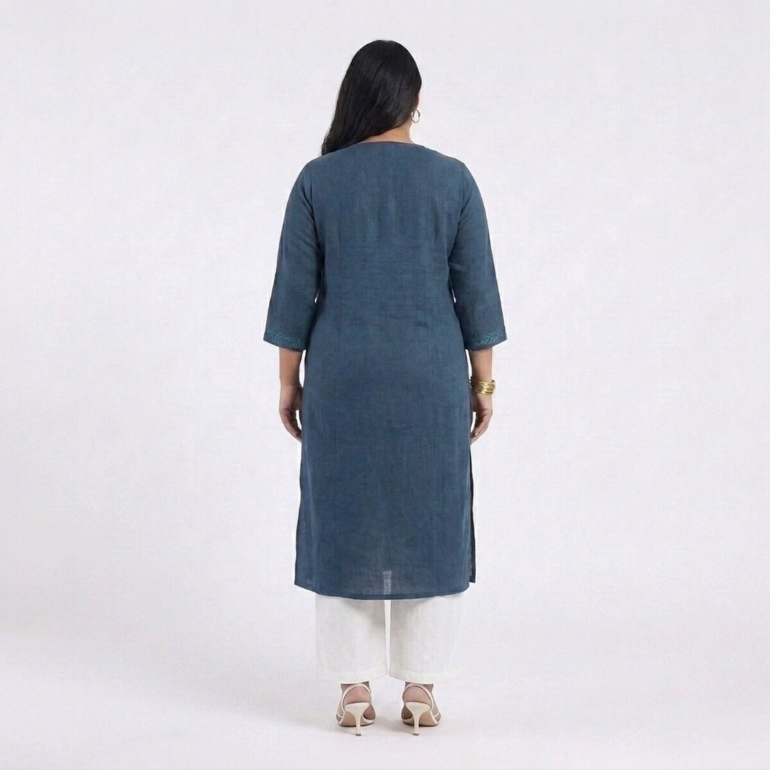 PLUS SIZE WOMEN’S SOLID ETHNIC KURTA | XL-7XL
