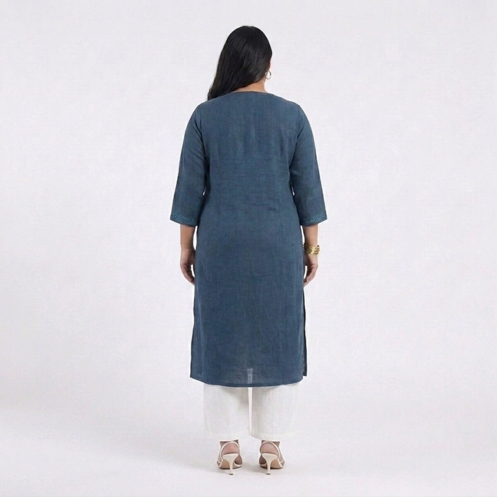 PLUS SIZE WOMEN’S SOLID ETHNIC KURTA | XL-7XL