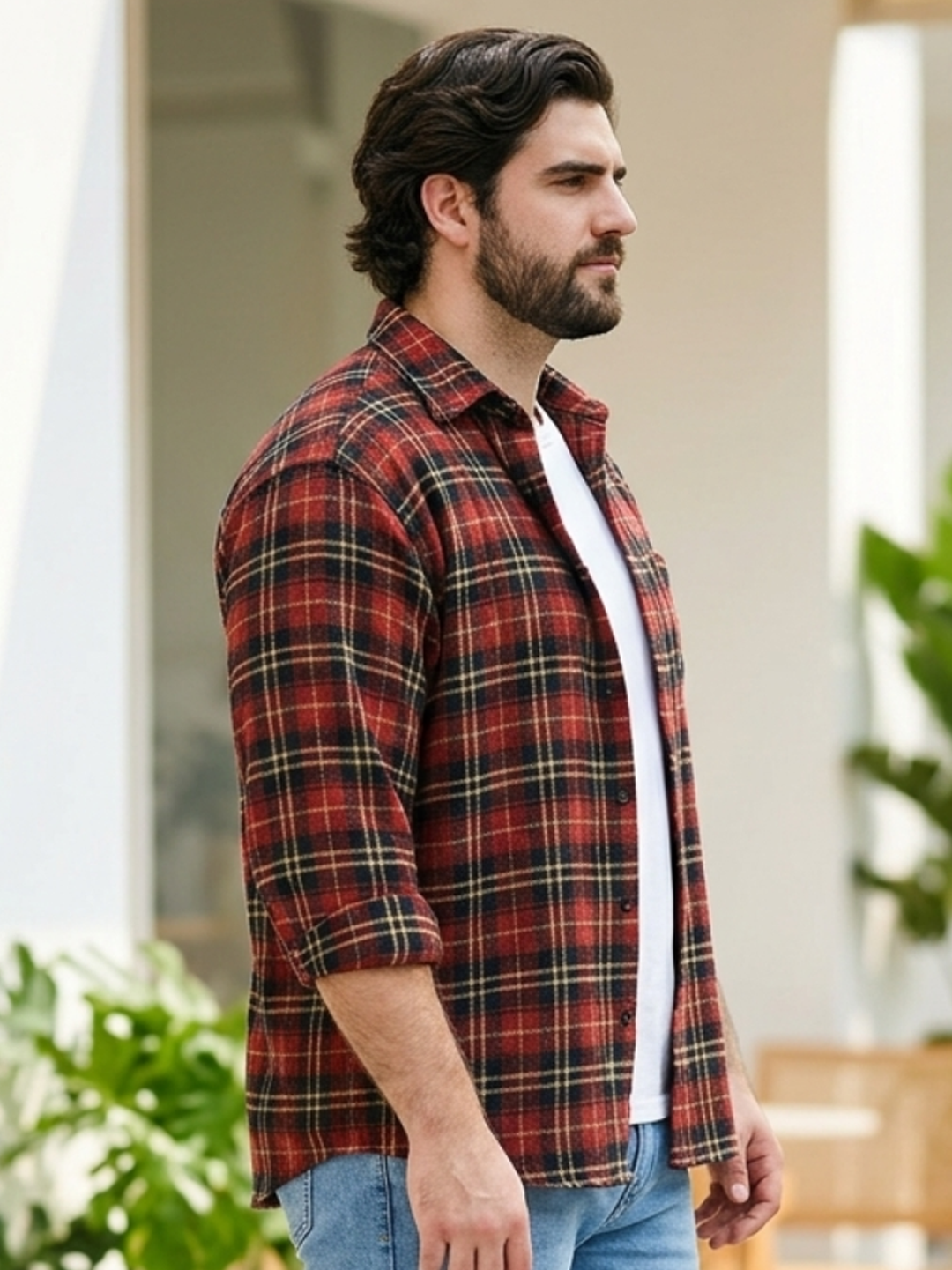 PLUS SIZE MEN CHECK SHIRT| XL-7XL