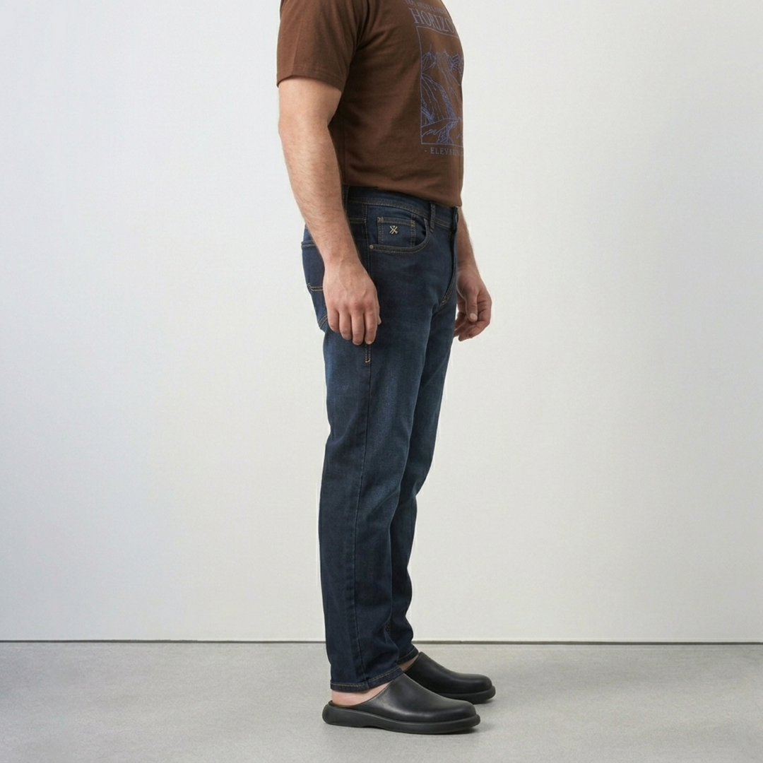 PLUS SIZE MEN DARK BLUE KEVIN FIT JEANS | XL-7XL