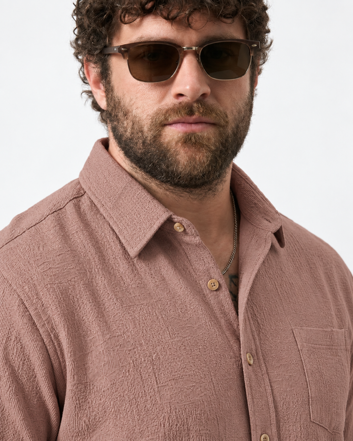 PLUS SIZE RESORT JACQUARD SHIRT FOR MEN | XL-7XL