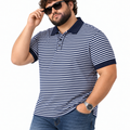 PLUS SIZE MEN STRIPER POLO | XL-7XL