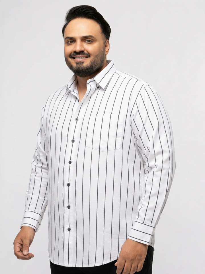 PLUS SIZE MEN STRIPE SHIRT| XL-7XL