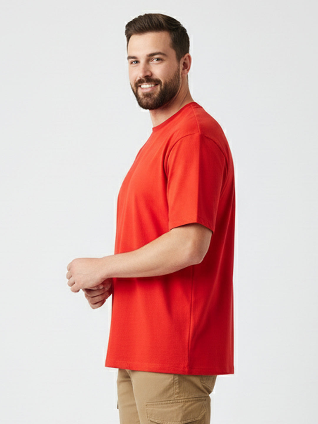 PLUS SIZE RED LABEL COTTON LYCRA LOOSE FIT T-SHIRT FOR MEN | XL-7XL