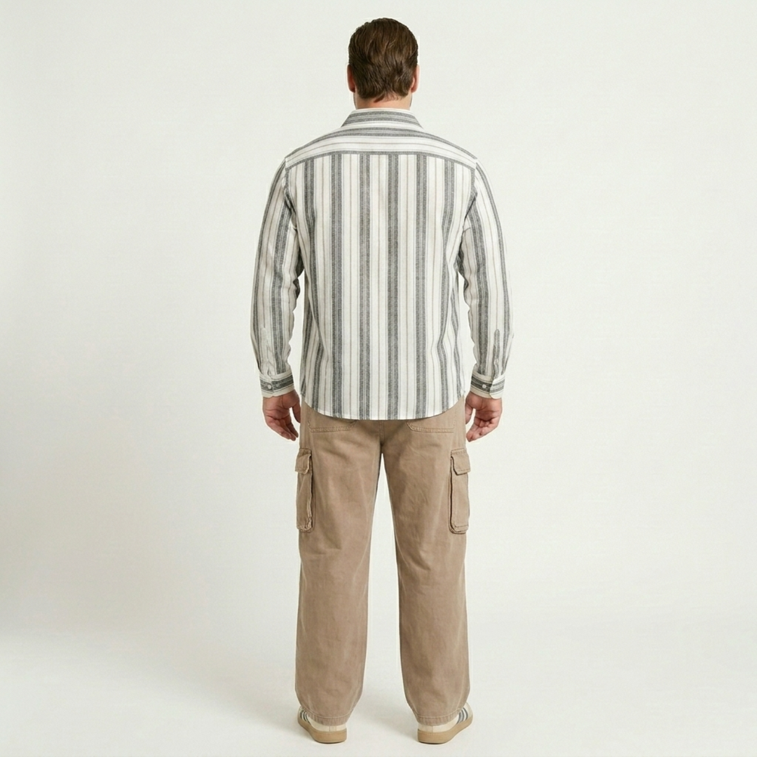 PLUS SIZE MEN’S STRIPE SHIRT | XL-7XL