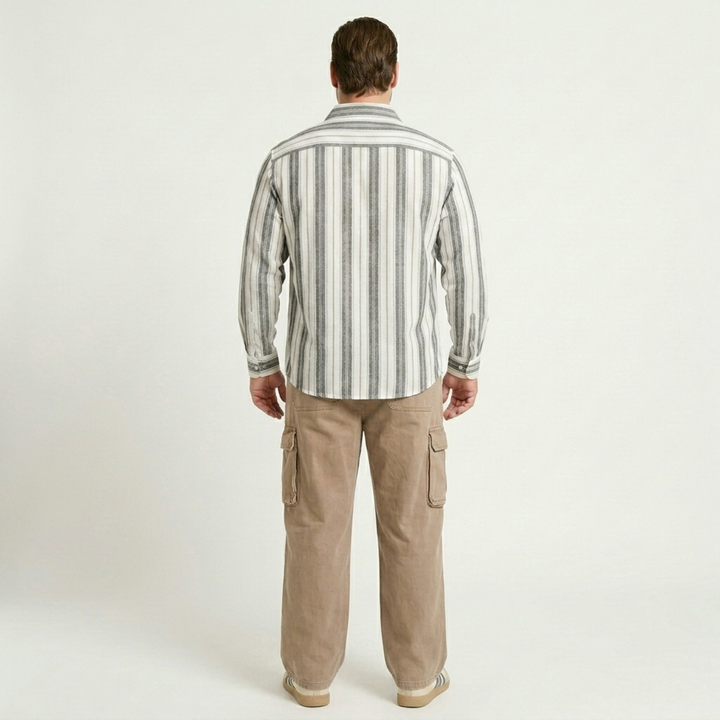 PLUS SIZE MEN’S STRIPE SHIRT | XL-7XL