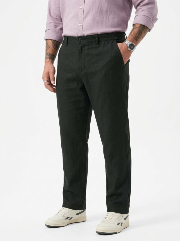PLUS SIZE MEN’S LINEN PULLON PANT | XL-7XL