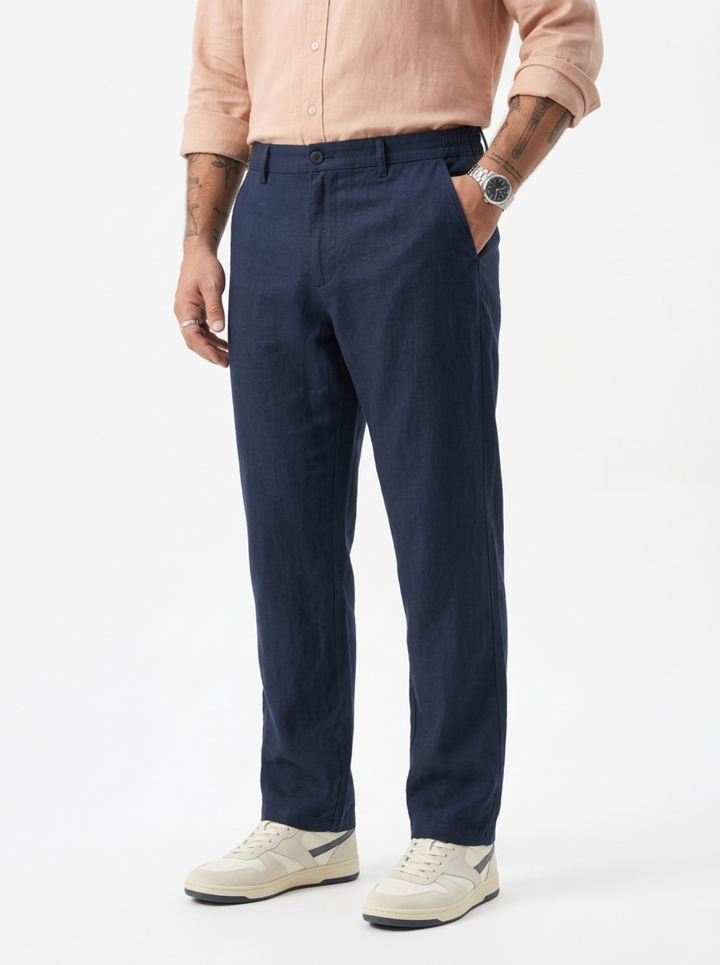 PLUS SIZE MEN’S LINEN PULLON PANT | XL-7XL