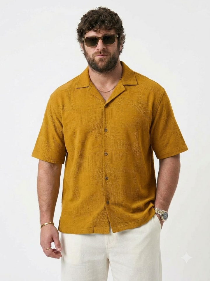 PLUS SIZE RESORT JACQURD SHIRT FOR MEN | XL-7XL