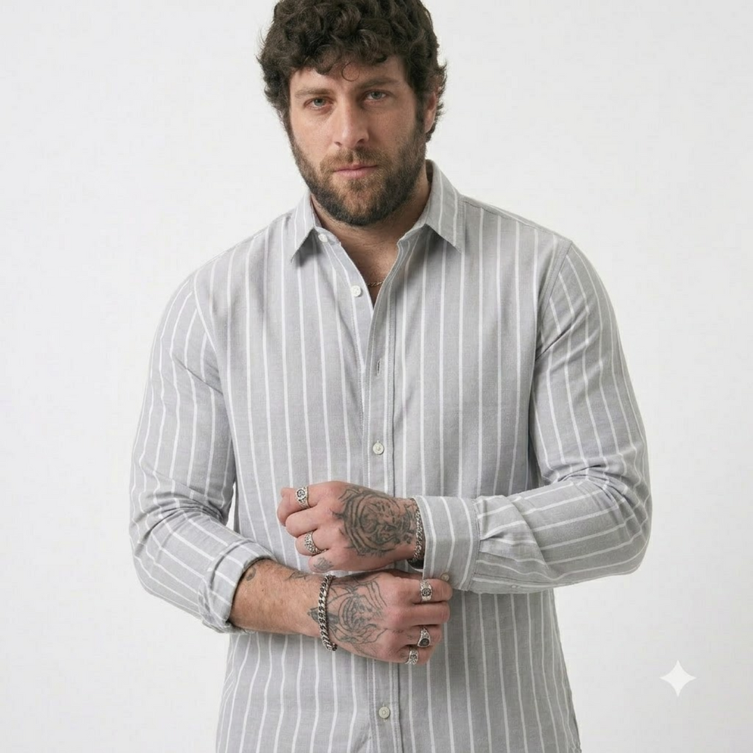 PLUS SIZE STRIPE SHIRT FOR MEN | XL-7XL
