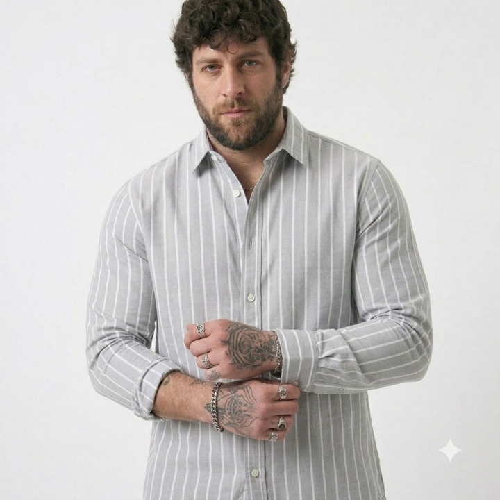 PLUS SIZE STRIPE SHIRT FOR MEN | XL-7XL