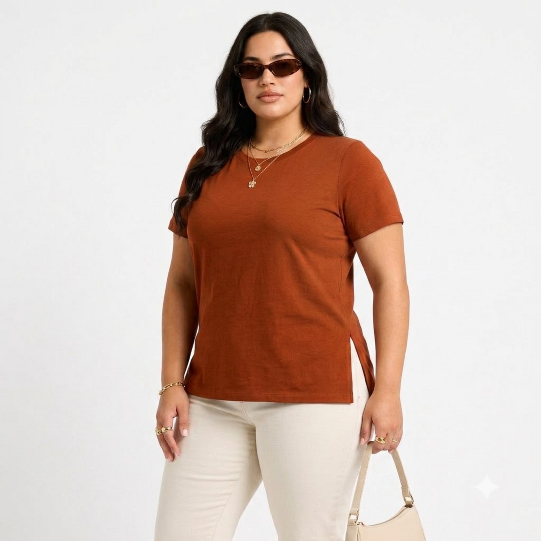 PLUS SIZE WOMEN’S SOLID TSHIRT | XL-7XL
